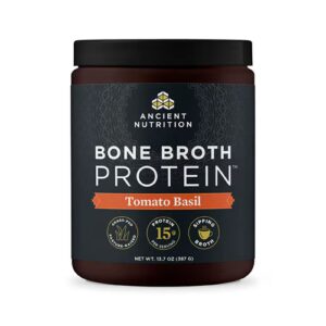Caldo de Ossos Proteico de Tomate e Manjericão da Ancient Nutrition - 15 Porções