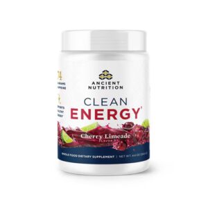 Ancient Nutrition Clean Energy - Estimulante - Pó de Cereja e Lima - 30 Porções