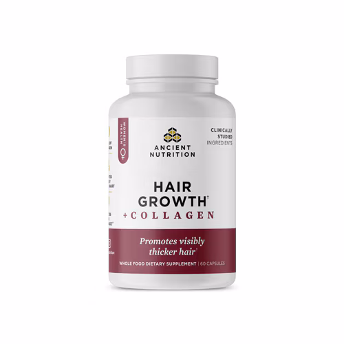 Colágeno Ancient Nutrition para mulheres - Suporte para crescimento capilar - 60 cápsulas
