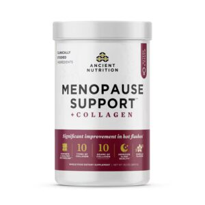 Colágeno para mulheres da Ancient Nutrition - Pó de suporte à menopausa, baunilha - 10,2 oz