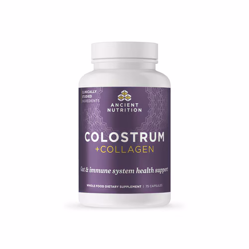 Ancient Nutrition Colostro Mais Colágeno - 25 Porções - 75 Cápsulas