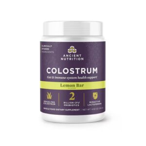 Colostro em pó da Ancient Nutrition - Barra de limão com 60 porções - 4,02 oz