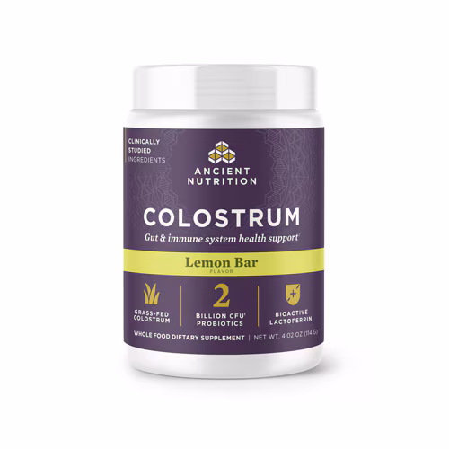 Colostro em pó da Ancient Nutrition - Barra de limão com 60 porções - 4,02 oz