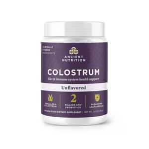 Colostro em pó Ancient Nutrition - 60 porções sem sabor - 2,8 oz