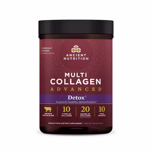 Pó Avançado de Multicolágeno Ancient Nutrition - Limpeza e Desintoxicação Sem Sabor - 36 Porções