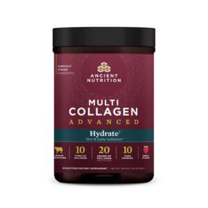 Pó Avançado de Multicolágeno Ancient Nutrition - Hydrate Berry - 30 Porções
