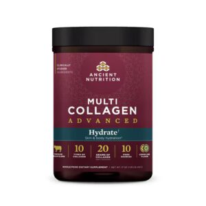 Pó Avançado de Multicolágeno Ancient Nutrition - Hidrate Limão Lima - 30 Porções