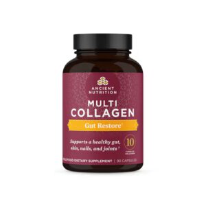 Proteína Multicolágeno Ancient Nutrition - Restauração Intestinal - 90 Cápsulas