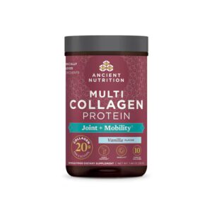 Proteína Multicolágeno Ancient Nutrition para Articulações e Mobilidade - Baunilha - 7,48 oz