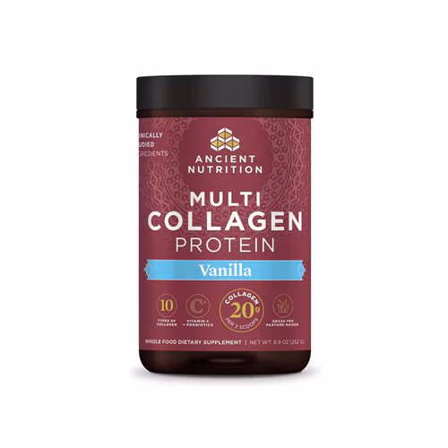 Proteína Multicolágeno de Baunilha da Ancient Nutrition - 8,9 oz