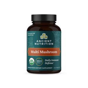 Ancient Nutrition Organic Multi Mushroom Defesa Imunológica Diária - 60 Comprimidos