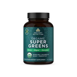 Ancient Nutrition Organic Super Greens - 90 Comprimidos