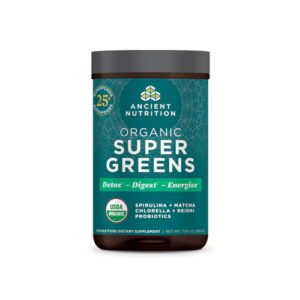 Pó SuperGreens Orgânico da Ancient Nutrition - 7,05 oz