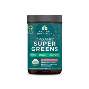 Ancient Nutrition Organic SuperGreens Melancia -- 8,82 oz