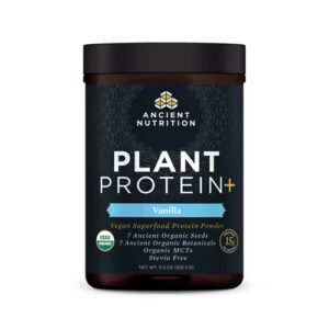 Proteína Vegetal Ancient Nutrition + Baunilha -- 11,5 oz