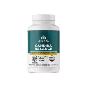 Ancient Nutrition Regenerative Organic Certified - Equilíbrio para Candida - 90 Cápsulas