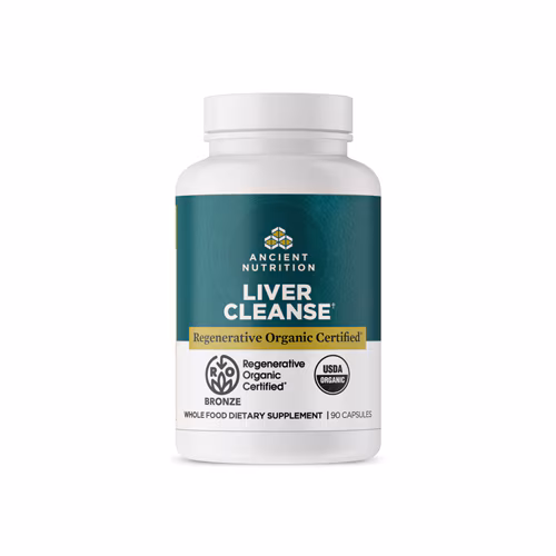 Limpeza do Fígado com Certificado Orgânico Regenerativo da Ancient Nutrition - 90 Cápsulas