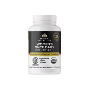 Probióticos Diários para Mulheres - 25 bilhões de UFC - 30 Cápsulas - Regenerative Organic Certified da Ancient Nutrition
