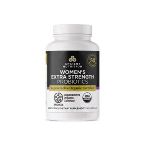 Probióticos Extra Fortes para Mulheres - 50 bilhões de UFC - 60 Cápsulas - Regenerative Organic Certified da Ancient Nutrition