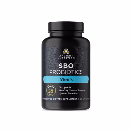 Probióticos SBO da Ancient Nutrition - Masculino - 25 bilhões de UFC - 60 cápsulas