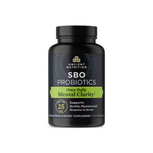 Probióticos SBO da Ancient Nutrition para Clareza Mental Uma Vez ao Dia - 30 Cápsulas