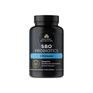 Probióticos SBO da Ancient Nutrition - Fórmula Suprema - 50 bilhões de UFC - 60 Cápsulas