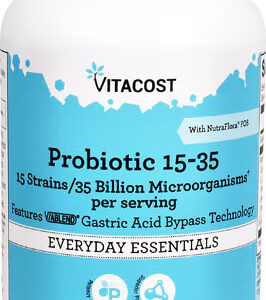 Vitacost Probiótico 15-35 15 Cepas -- 35 bilhões de UFC - 240 Cápsulas Vegetarianas