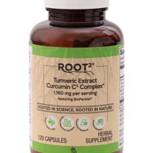 Vitacost-Root2 Turmeric Ext Curcumin C3 Complex com BioPerine -- 1160 mg por porção - 120 cápsulas