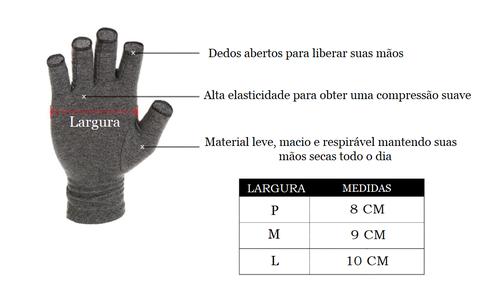 Luva Magnética de Compressão para Alívio de Dores