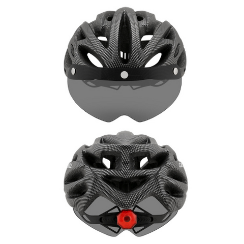 Capacete Ciclismo com Luz Traseira e Viseira Magnética Masculino/Feminino Cairbull