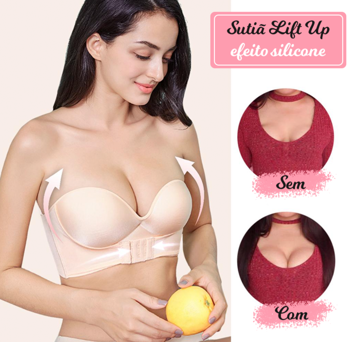 sutia sem alça, sutia sem alca, sutiã sem alça, sutiã mágico efeito silicone funciona, sutiã efeito silicone confort, sutiã, sutia corretor, liftup