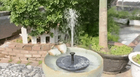 Fonte para Pássaros com Painel Solar - Decoração para Jardim