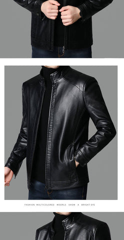 Jaqueta Masculina de Couro Michigan Elegante