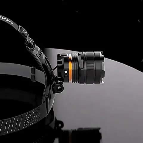 Lanterna de Cabeça Zoom Super Potente - Recarregável USB