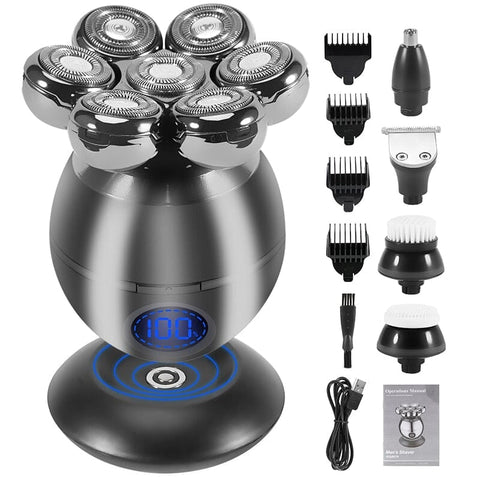 Barbeador Elétrico 7D Aparador de Pelos 5 em 1 - PRO 360