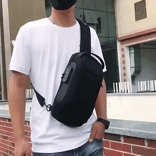 Bolsa de Ombro Antifurto com Carregamento USB