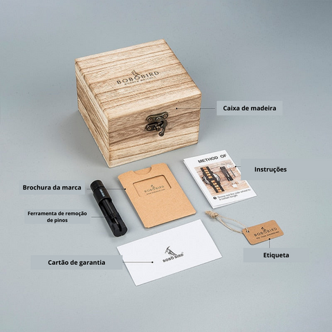 Relógio Masculino Bobo Bird Brand Luxury